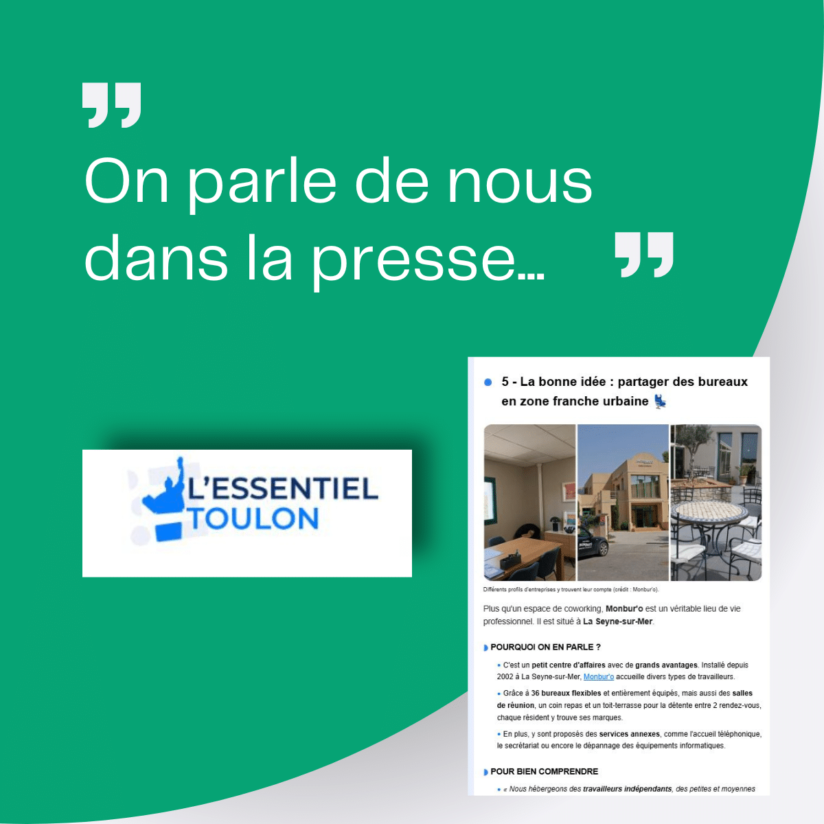 On parle de nous dans la presse locale…
